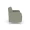 Lesro Siena Lounge Reception 2 Seat Tandem Seating No Center Arm, Brushed Steel, OH Eucalyptus Upholstery SN2101 - alternate 3